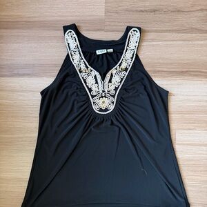 Cato Black y2k halter Top with Embellishments